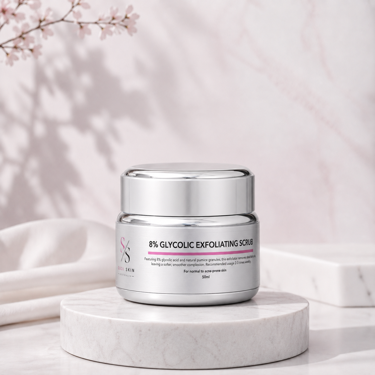 8% GLYCOLIC EXFOLIATING SCRUB (50ml)